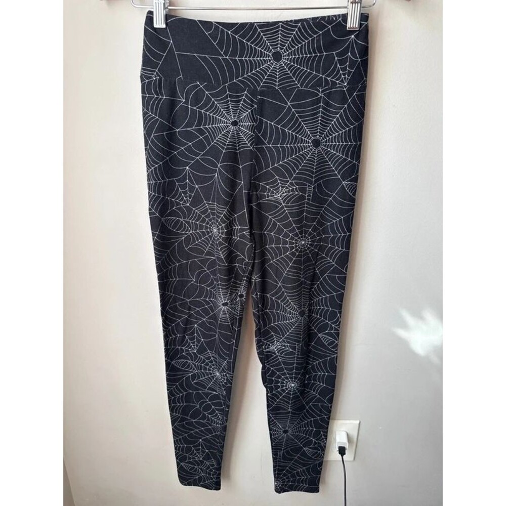 Black Spiderweb Halloween Leggings Small Medium